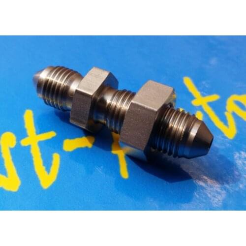 Stainless steel Straight 3/8-24unf thread AN3 -3AN an-3 Flare Bulkhead with an 3 nut Adapter adaptor