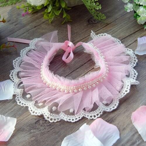 Adjustable Bows Necklace Bow Tie Collar Handmade Teddy Corgi bow tie Dogs saliva towel collar bibs Cat lace scarf Pet Tie Decor