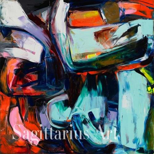 Hand painted Handmade Modern Abstract Wall Decor Fine Art Francoise Nielly Trauma Oil Painting Artwork Canvas Painting artwork
