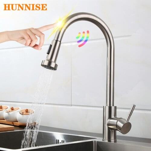 Touch Kitchen Faucets Polished Chrome Kitchen Sink Mixer Tap Smart Touch Kitchen Faucets Sensitive Seosor Kitchen Sink Faucet