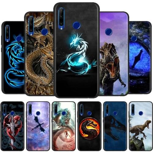 Silicone Cover Phone Case For Huawei Y7a Y9a Y8p Y8s Y6p Y5p Y9 Y7 Y6 2019 Dragon Dinosaurs Soft TPU Shell