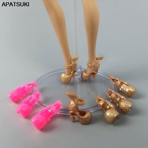 5pairs Angel Wing High-Heel Doll Shoes for Barbie Doll Sandals for 11.5" Dolls Accessories 1/6 BJD Dollhouse Toys For Children