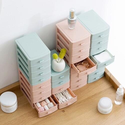 High Quality Storage Drawer Plastic Cosmetic Makeup Container Organizing Box Multifunction Mini Desktop Storage Box For Home