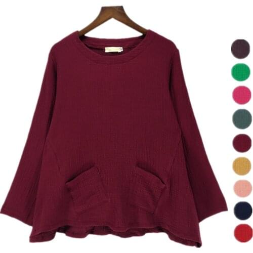 2020 Spring Autumn Long Sleeve Women Blouses And Shirts Female Ladies Casual Shirt Tops large Size S-5XL 6XL cotton linen Blusas