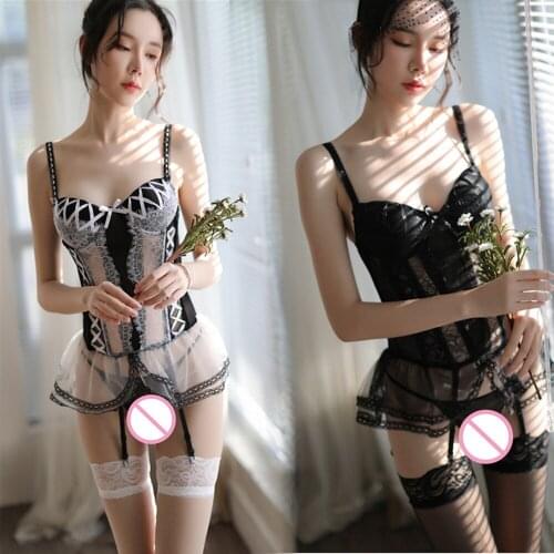 Porn Sexy Lingerie Women Hot Erotic Baby Dolls Dress Teddy Transparent Sexy Mujer Sexi Babydoll Underwear Love Lace Costumes