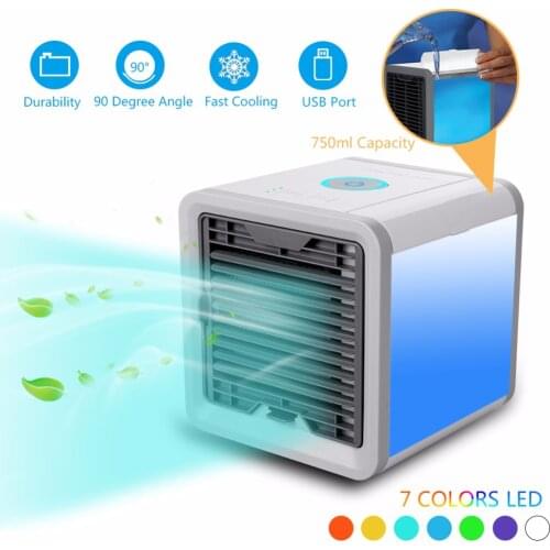 2021 Air Conditioner Air Cooler Fan 7 Colors Light USB Portable Air Conditioner 3 Gear Personal Space Air Cooling Fan Dropship