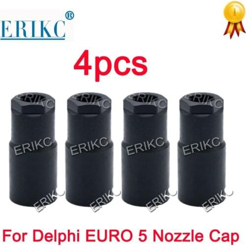 4pcs For Delphi EURO 5 Nozzle Cap Nut Assy E1023007 Fuel Common Rail Injector Nozzle Cap Solenoid Nut, Pump Injector Nozzle Cup