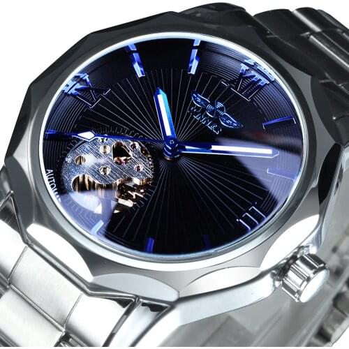 WINNER Watch Fashion Watches For Men Automatic Mechanical Luxury Classic Stainless Steel Strap Men Wrist Watch Relogio Masculino