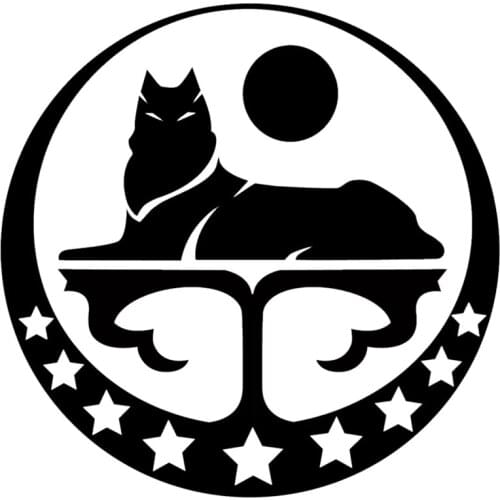 Chechen Wolf Funny Car Sticker Vinyl Decal White/black Car Auto Stickers for Car Bumper Window Car Decorations 15*15cm