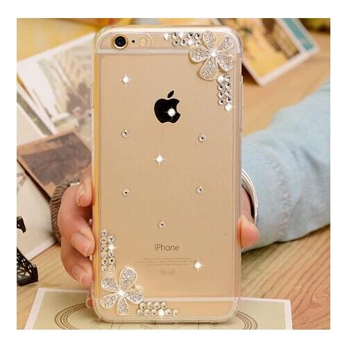 3d Handmade Clear Bling Flower Crystal Rhinestone Diamond Pearl Case Cover For iPhone 11 12 Pro MAX X XS MAX XR 6 6S 7 8 Plus