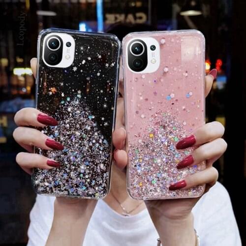 Phone Case for xiaomi mi 10 10T 10S 11 NFC 11i pro lite Ultra 5G Global Version back cover for xiaomi Luxury Bling Glitter case