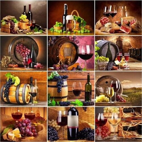 HUACAN DIY Diamond Painting Wine Cup Rhinestone Of Picture Full Square 5D Mosaic Diamond Cross Stitch Decoration For Home