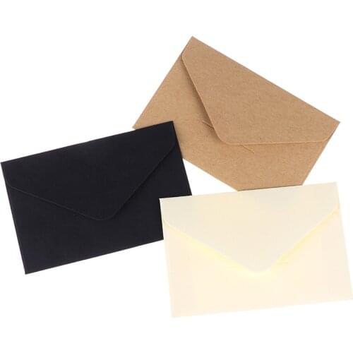 20pcs/set Classical Kraft Blank Mini Paper Window Envelopes Wedding Invitation Envelope Gift Envelope