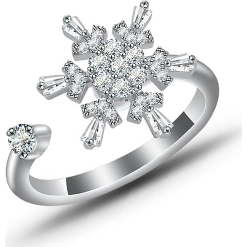 One Japanese and Korean New Creative Net red Personality Trend Fashion Rotating Ring Windmill Snow Umbrella Lady Ring