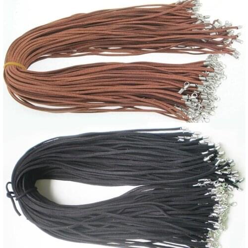 10 Pieces Leather Cord Adjustable Braided Cord Handmade Necklace And Pendant 3mm Lobster Clasp Cord Replacement Necklace Chain