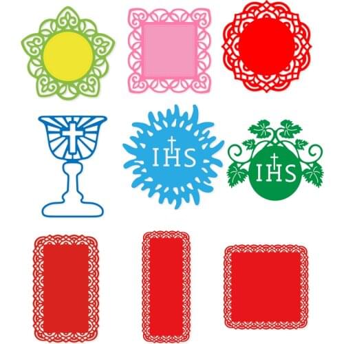 Metal steel Cutting Dies IHS lace frame background DIY Scrap booking Photo Album Embossing paper Cards