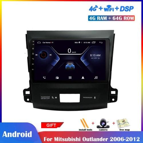9 Inch Android Multimedia Player For Mitsubishi Outlander 2006-2012 Car Radio Stereo DSP IPS Touch Screen Wifi