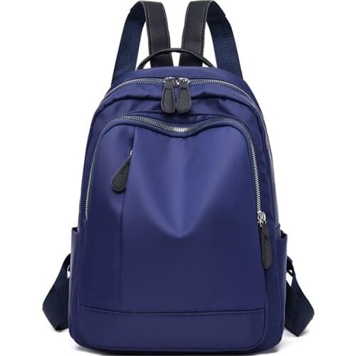 2021 New Design Fashion Lightweight Womens Backpack Oxford Waterproof Classic Elegant Girl Rucksack Shopping Leisure School Bag