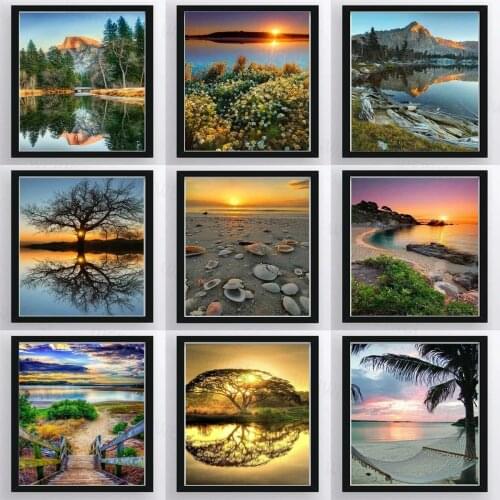 Seaside Sunset Scenery Shell Landscape Canvas Poster Posters and Prints Wall Art Living Room Home Decoration