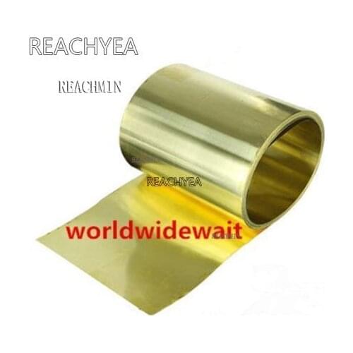 1PC Brass Metal Thin Sheet Foil Plate Thick 0.05/0.1/0.15/0.2/0.3/0.4/0.5/0.6-1mm x 200mm x1000mm