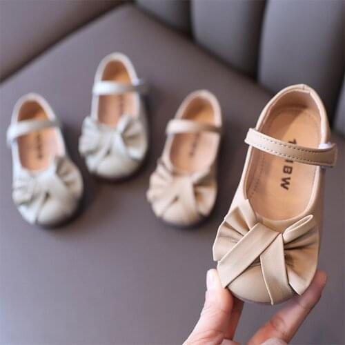 2021 spring and autumn girls shoes new fashion children flat sandals non-slip princess shoes children toddler leather shoes