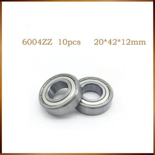10pcs 6004ZZ 6004-2RS ball bearing 20x42x12 mm High quality deep groove ball bearing 6004