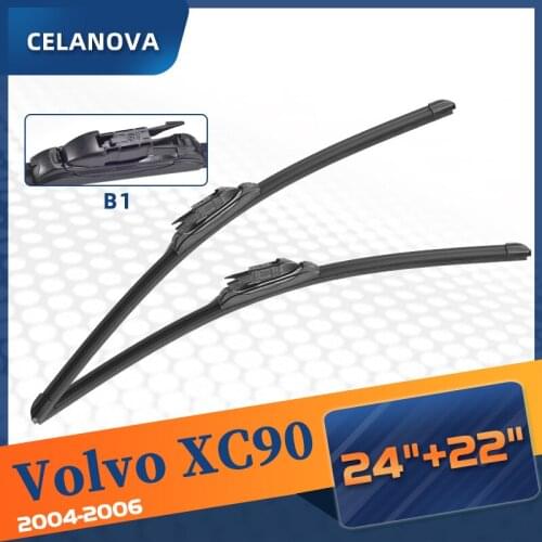Windshield Wiper Blade For Volvo XC90 2004-2006 Frameless Windscreen Rubber Wipers 24"+ 22"
