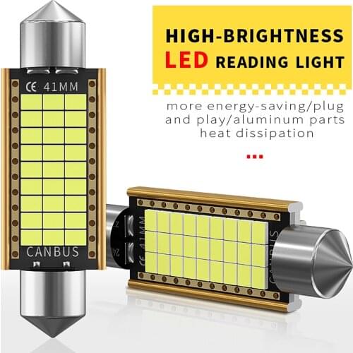 Canbus Festoon C10W C5W LED Bulbs 31mm 36mm 39mm 41mm No Error For Car Dome Light Auto Interior Reading Lamps White Super Bright