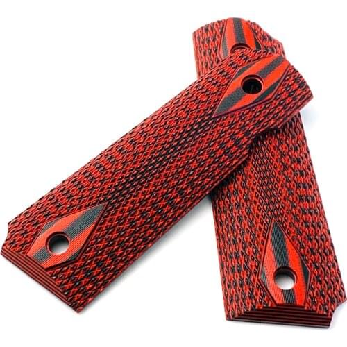 1 Pair Non-slip Handle DIY Patches Material G10 Grips Scales Blanks Slabs For 1911 Model Grip Replacement Accessories