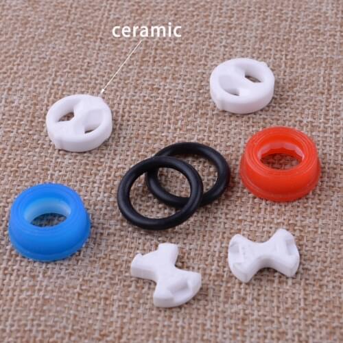 8Pcs/Set High Quality Valve Tap Replacement Ceramic Disc & Silicon Washer Gasket Insert 1/2