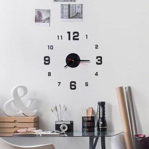 3D Acrylic Wall Hanging Clock Various Styles Interior DIY Design Decoration Modern Style Living Room Decoration Wall Clock