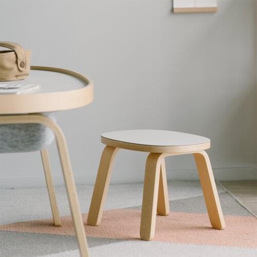 Барный стул Furniture Childrens Stool Nordic Europe Contracted Design Household Low Stools Solid Wood Multilayer Small Bench