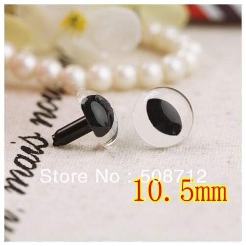 Fress ship!!! TDO0003 100pairs 10.5mm transparent plastic teddy bear/toy eyes/cat eye /Dolls eyes