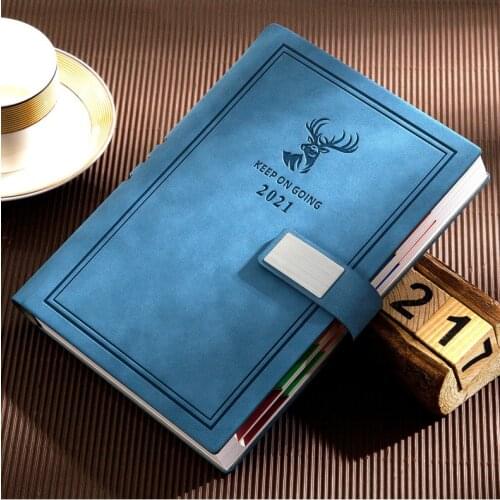 Business Soft Agenda 2021 Undefined Notepad with the Lock Rings Portable Budget Happy Binder Grid Daily