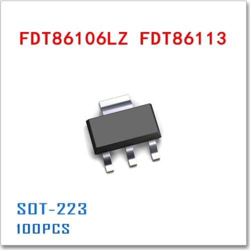 Power Supply SMD FDT86106LZ FDT86113LZ 100pcs sot223 N-channel FDT86106 100V 3.2A 3.3A pdf inside electronic transistor mosfet