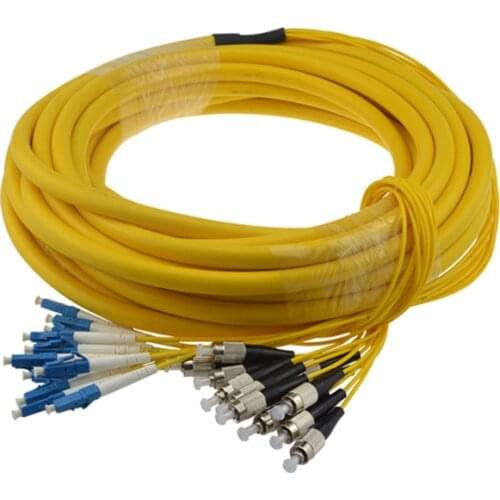 FC-LC UPC 12cores Single mode fiber optic patch cord cable FC-LC Indoor Fiber cable 2.0mm or 3.0mm FTTH fiber optic jumper
