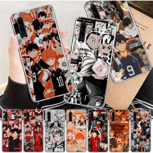 Haikyuu Hinata Attacks Anime Soft Cover Phone Case For Huawei P30 P20 P10 P40 Mate 30 20 10 Pro Lite P Smart Z Plus + Gift Coque