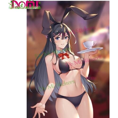 Mai Sakurajima Personality Anime Girl Car Stickers Decal Anime Cute Car Accessories Decoration Pegatinas Para Coche