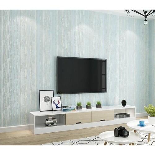 Thickened non-woven wallpaper modern simple pure color warm bedroom dormitory living room TV background wallpaper