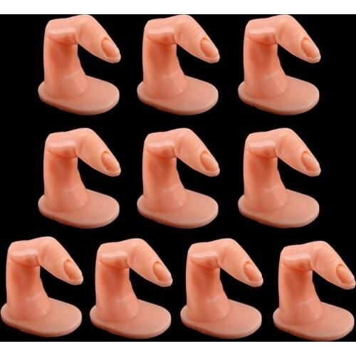 Professional Practice Hand Fake Finger For Nail Training Display False Tips Finger Hand Acrylic UV Gel Manicure Tool Nail Art