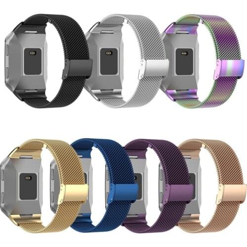S/L Size for Fitbit ionic Milanese Split Magnetic Stainless Steel Strap Smart Watch Band Accessories Wristband Replacement Band