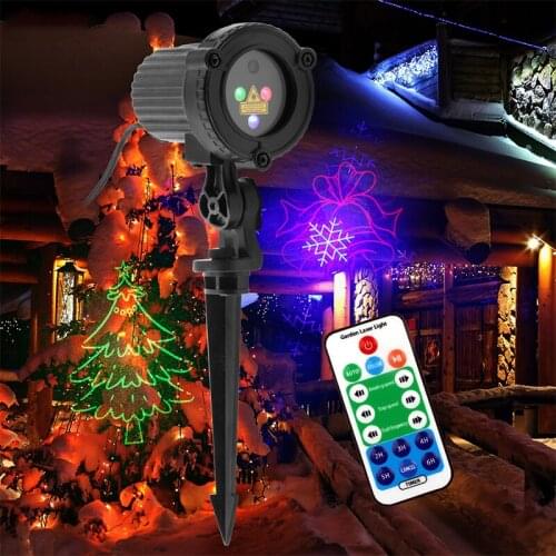 RGB Waterproof Christmas Outdoor Garden Laser Projector Holiday Party Xmas Tree Decoration Shower Effect Lighting