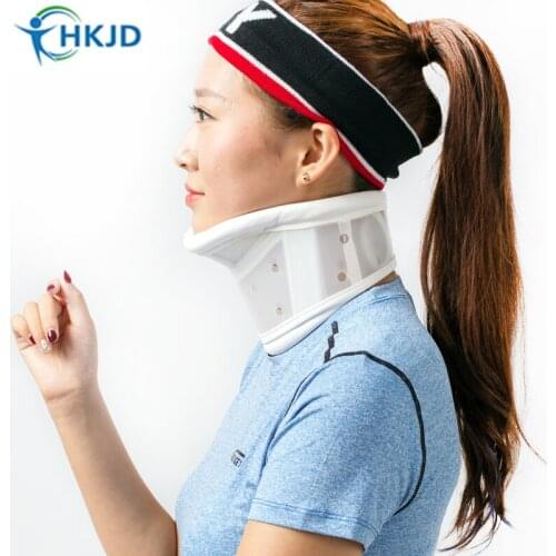 Cervical Collar Traction Neck Brace Support Strap /Height Adjustable high density ventilated collar Neck Guard Wrap Protect