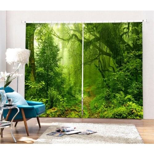 Magic forest Luxury Blackout 3D Curtains For Living room Bedding room Office Drapes Cotinas para sala