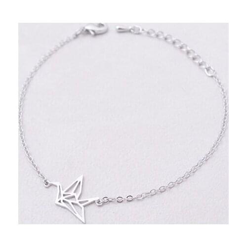 Fashion Paper Crane Bracelets for Women Wholesale Lobster Clasp Link Chain