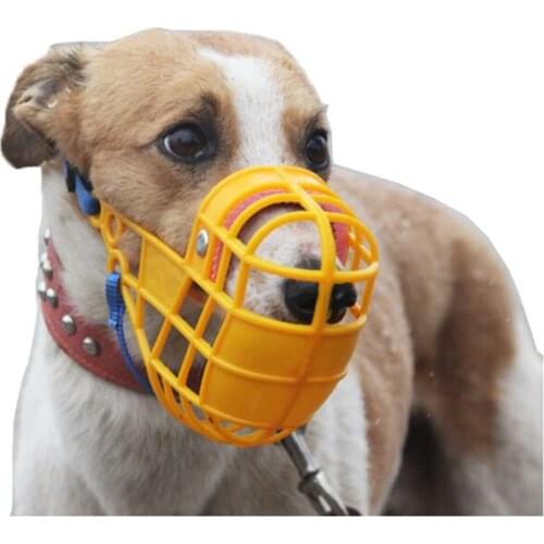 Anti Barking Dog Muzzle Breathable Basket Muzzles For Small Large Dogs Stop Biting Chewing Adjustable Pet Mouth Muzzles