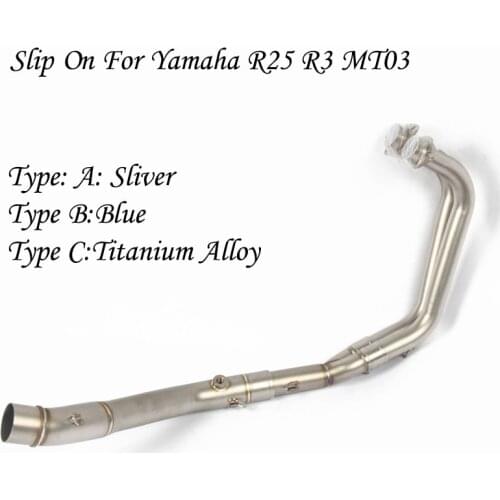 Slip On For Yamaha R25 R3 YZF-R3 MT03 Motorcycle Exhaust Escape 51mm Muffler Modified Front Link Pipe Without Exhaust