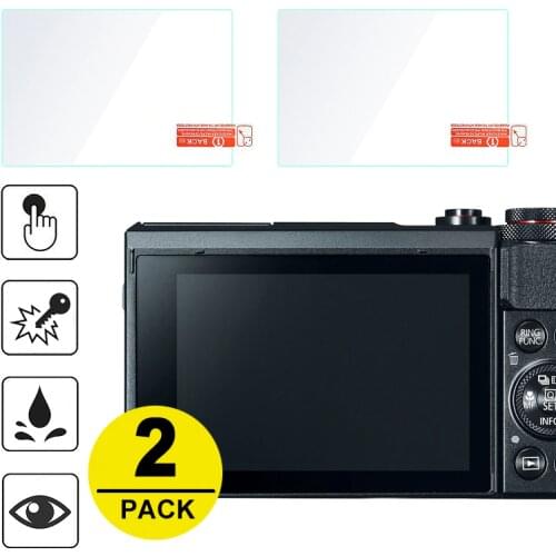 2x Tempered Glass Screen Protector for Canon Powershot G7X Mark III II G5X G9X G1X III EOS R RP M5 M6 M50 M100 M3 M10 M2 M