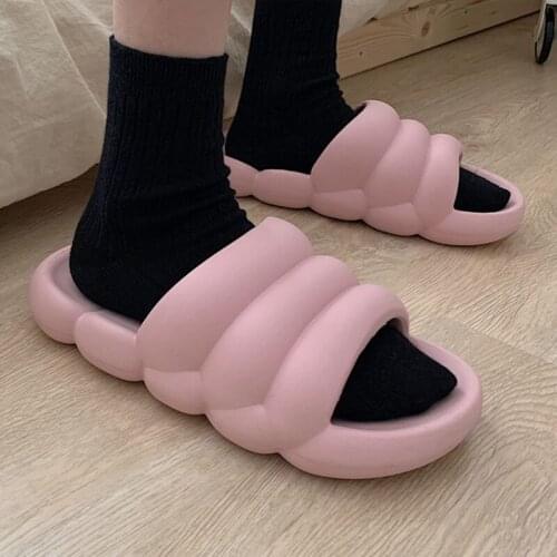 2021 Summer Women Flip-Flop Candy Color Non Slip Round Toe Flat Shoe Ladies Soft Beach Slipper Shoes Ladies Indoor Home Footwear