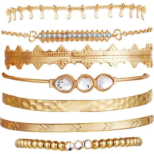 CHENFAN Bohemia Wind Full Bracelet Metal seven-piece suit Open Bracelet for women Clothing accessories Cuff accessories present